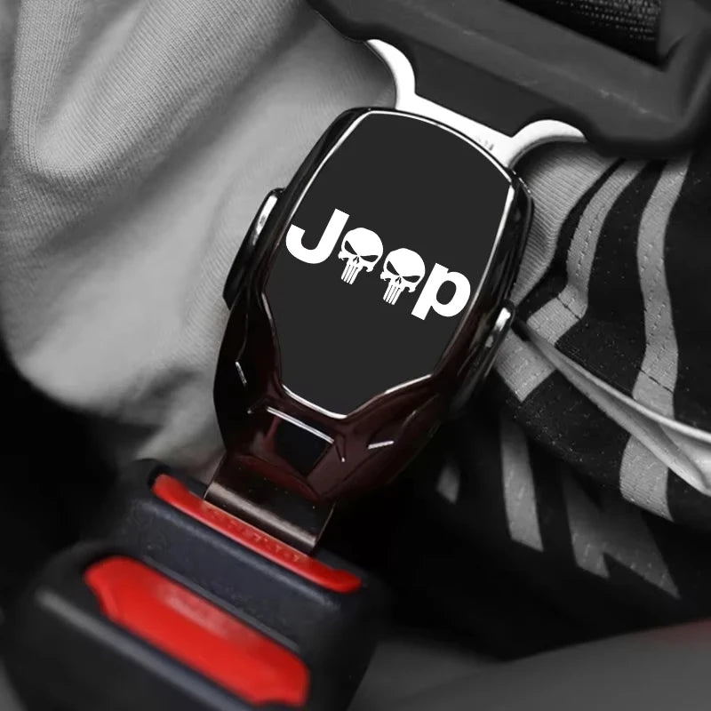 Extensor de Clip para cinturón de seguridad de coche, accesorios de emblema personalizados para Jeep Wrangler JL JK Grand Compas