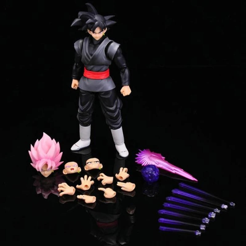 Anime Dragon Ball Assembled Super Saiyan Zamasu Goku Black SHF Figure Action Figurine PVC Model Decoration Statues Toy Gift