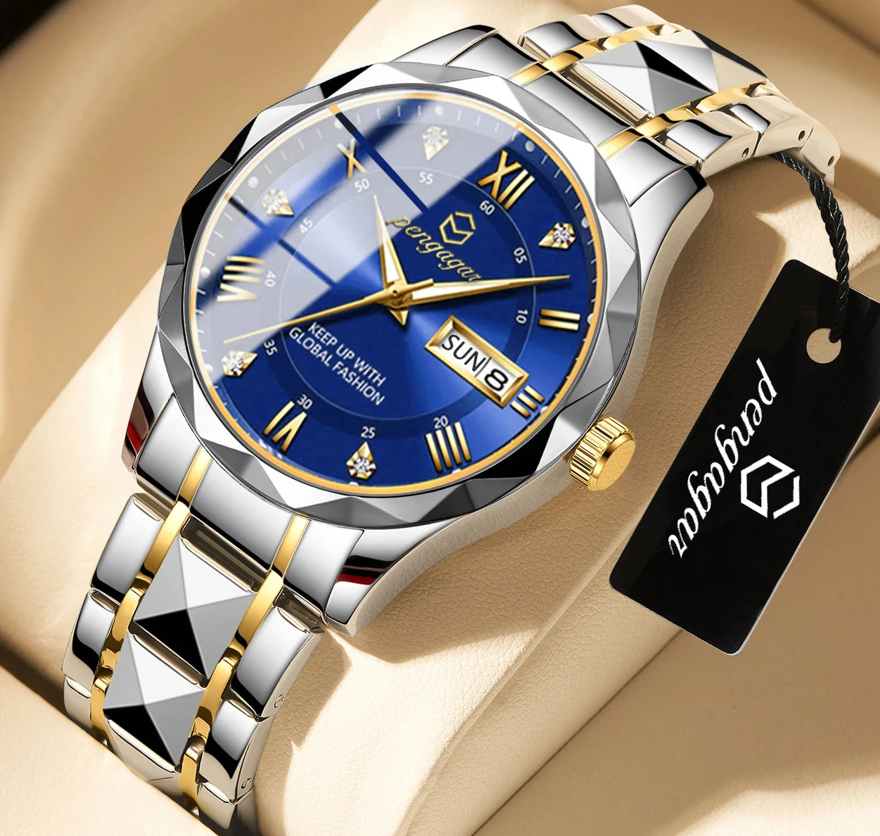 2025 New Top Brand Luxury Man Wristwatch Waterproof Luminous Date Week Men Watches Stainless Steel Quartz Men's Watch Male reloj