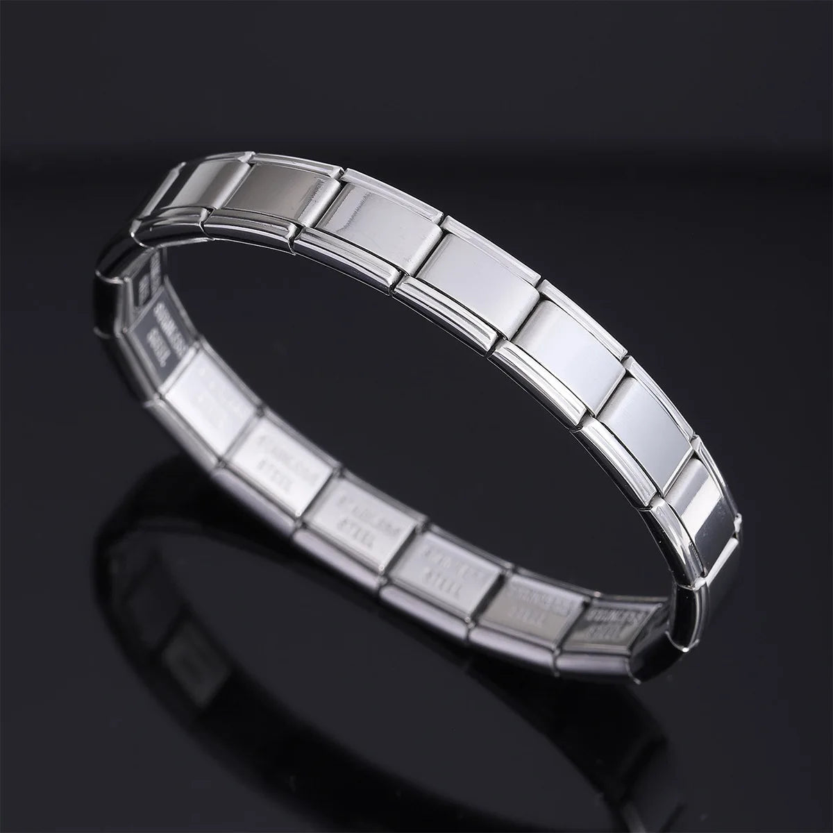 Fashion Sliver Bangle Bracelet Width Italian Elastic Charm Bracelet Simple Design Men Women DIY New Style Jewelry Gifts