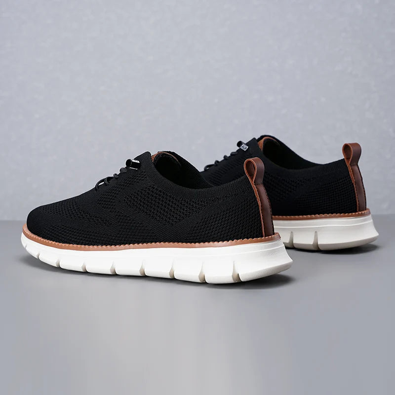 New Men's Sneakers Light Breathable Casual Flat Shoes Outdoor Fashion Comfortable Dress Shoes Anti-Slip Sports Walking Shoes