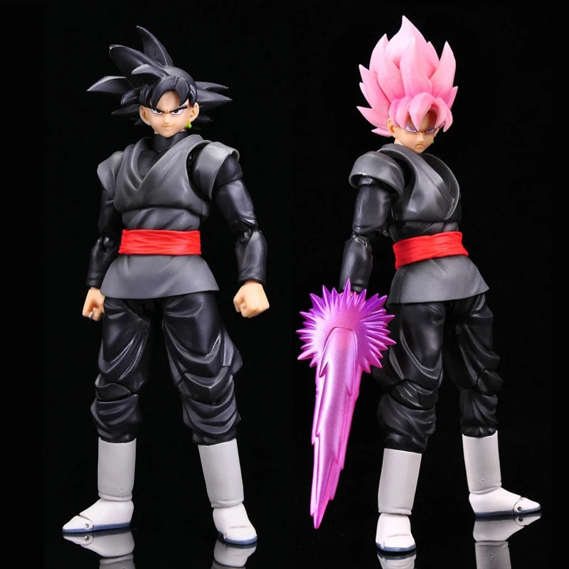 Anime Dragon Ball Assembled Super Saiyan Zamasu Goku Black SHF Figure Action Figurine PVC Model Decoration Statues Toy Gift