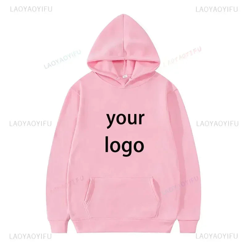 2025 Student Casual Customized Printed Text DIY Hoodie Custom Logo Personalized Hoody Custom Hoodies Text Logo Sweatshirt Tops