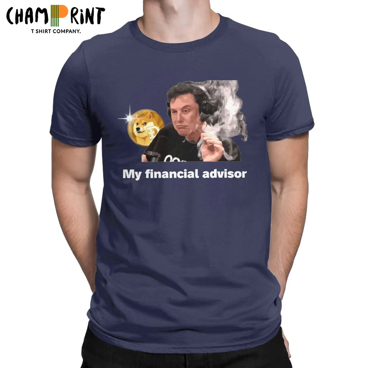 My Financial Advisor Elon Musk Dogecoin T-Shirt Men Wallstreetbets GME WSB T Shirt Stonks Trader Bitcoin Tees Birthday Gift