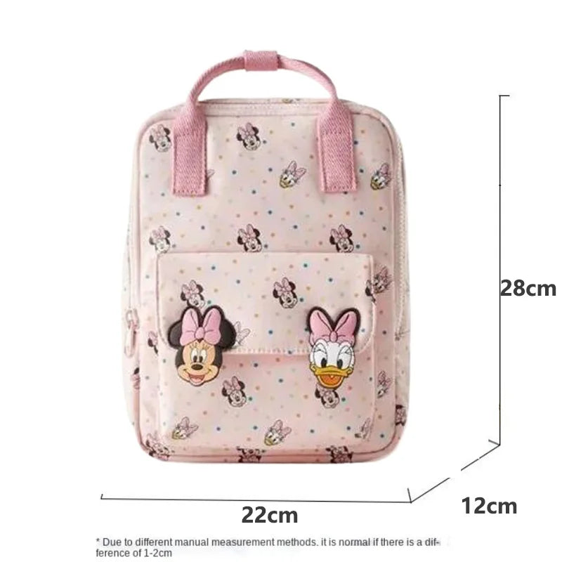 Disney 2025 New Minnie Cartoon Children's Backpack Mini School Bag Cute Shoulder Bag for Boys and Girls