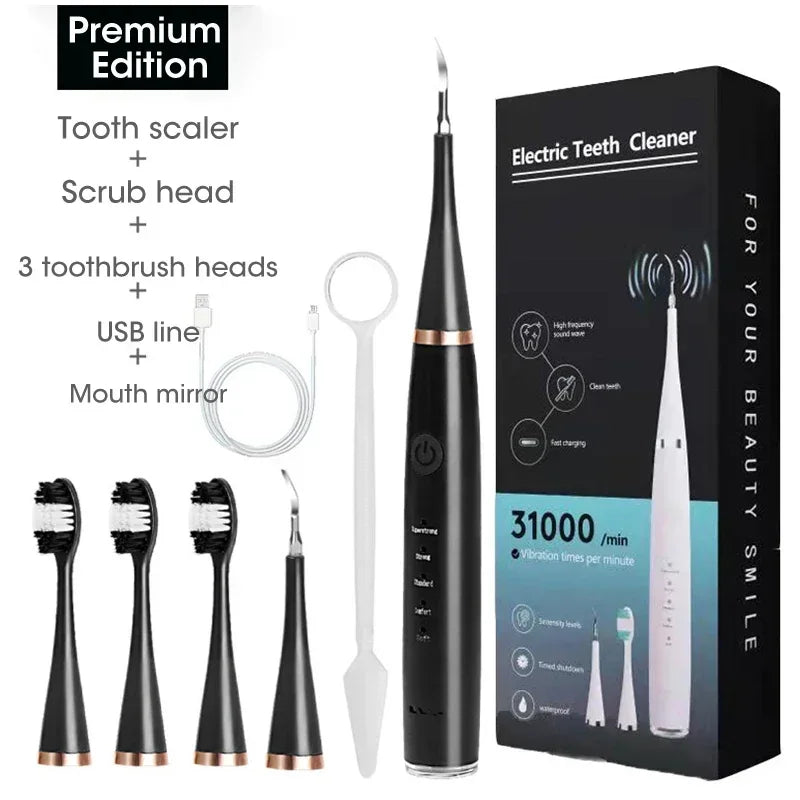 2025 Electric Toothbrush with Sound Wave Cleaning Multifunctional 3-in-1 Teeth Scaling Whitening Care USB Charging Oral Cleaning