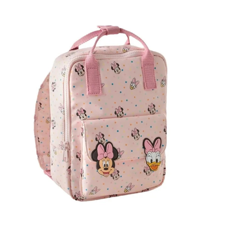 Disney 2025 New Minnie Cartoon Children's Backpack Mini School Bag Cute Shoulder Bag for Boys and Girls