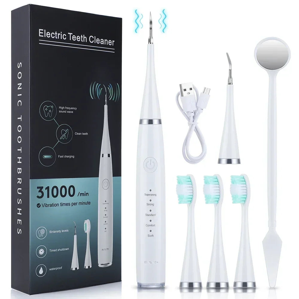 2025 Electric Toothbrush with Sound Wave Cleaning Multifunctional 3-in-1 Teeth Scaling Whitening Care USB Charging Oral Cleaning