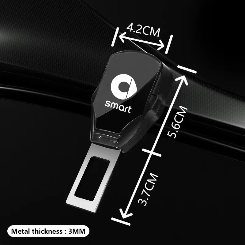 Extensor de Clip para cinturón de seguridad de coche, accesorios de emblema personalizados para Smart Fortwo 451 450 453 EQ Forf