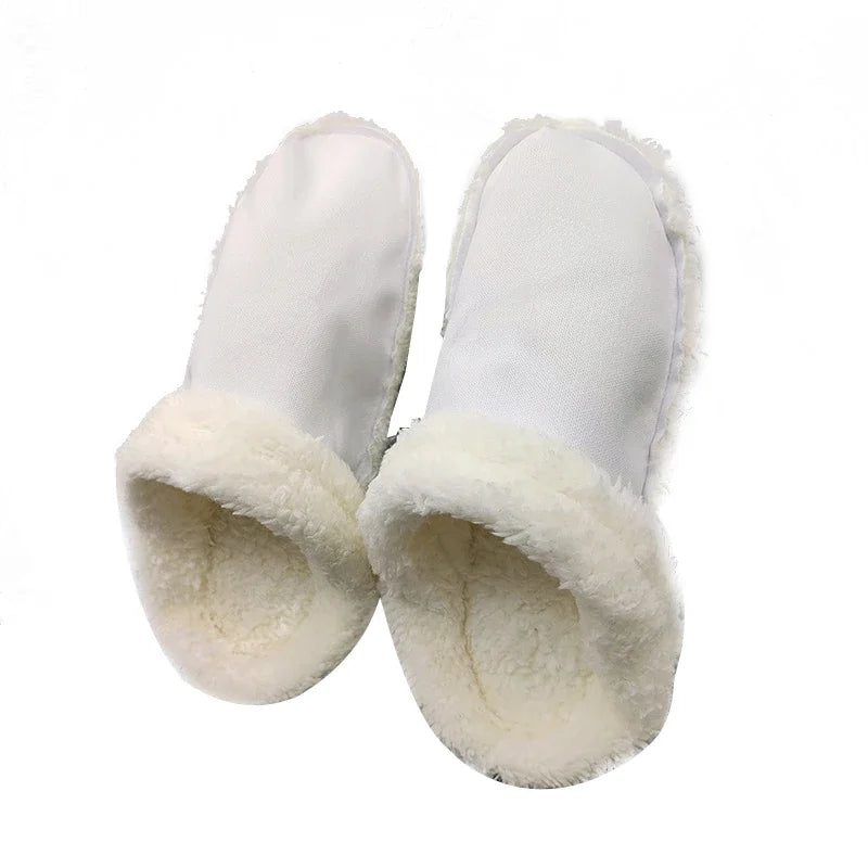 1pair Hole Shoes Velvet Liner Winter Warm Shoes Covers Thickened Soft Shoes Cover Detachable Cotton Sleeve Plush Inner Liner