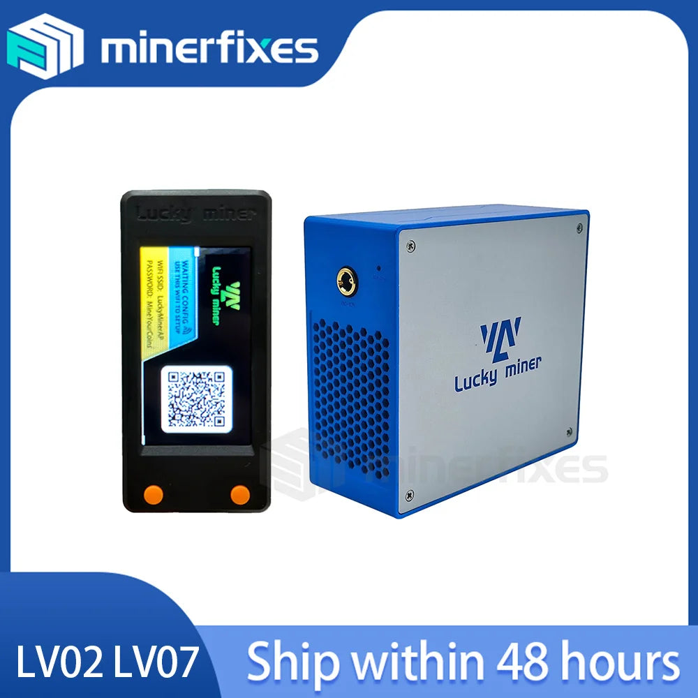 Bitcoin Miner Bitaxe Lucky Miner LV07 + LV02 1TH/S Home WiFi Silent Miner BTC BCH DGB Mining Machine Ethereum Miner Btc Miner