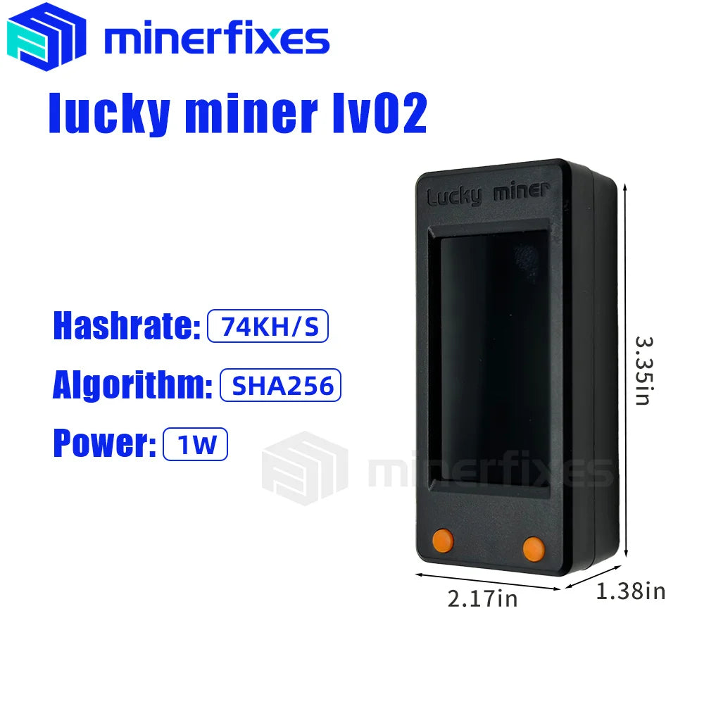 Bitcoin Miner Bitaxe Lucky Miner LV07 + LV02 1TH/S Home WiFi Silent Miner BTC BCH DGB Mining Machine Ethereum Miner Btc Miner