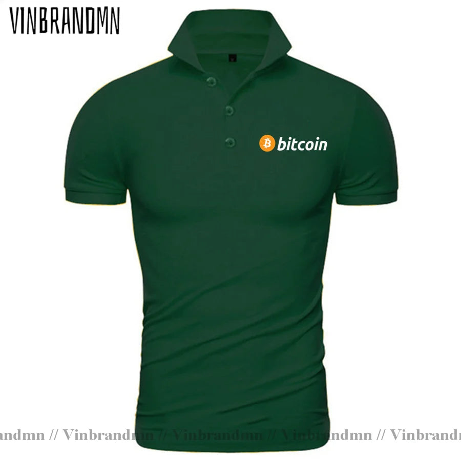 2021 Bitcoin HODL Your Cryptos Cryptocurrency Funny Polo shirt for Men Short Sleeves Clothes New Arrival Tee Shirt 100% Cotton