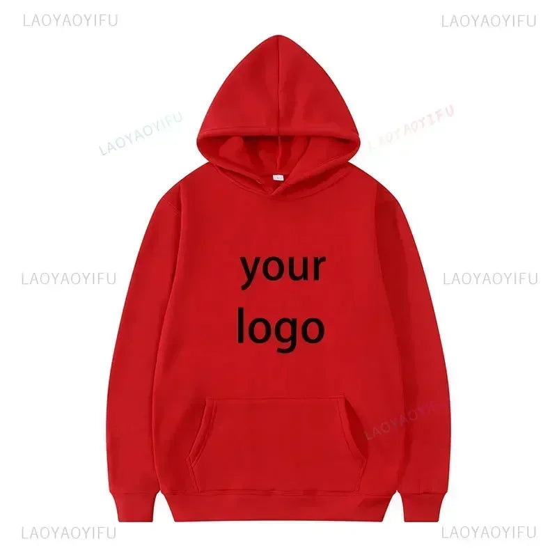 2025 Student Casual Customized Printed Text DIY Hoodie Custom Logo Personalized Hoody Custom Hoodies Text Logo Sweatshirt Tops