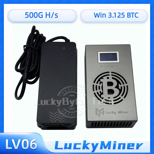 Solo Miner Lucky Miner LV06 SHA-256 500GH/S BM1366 ASIC Lottery Device  BTC BCH BSV Mining Machine Crypto Miner Bitcoin Miner