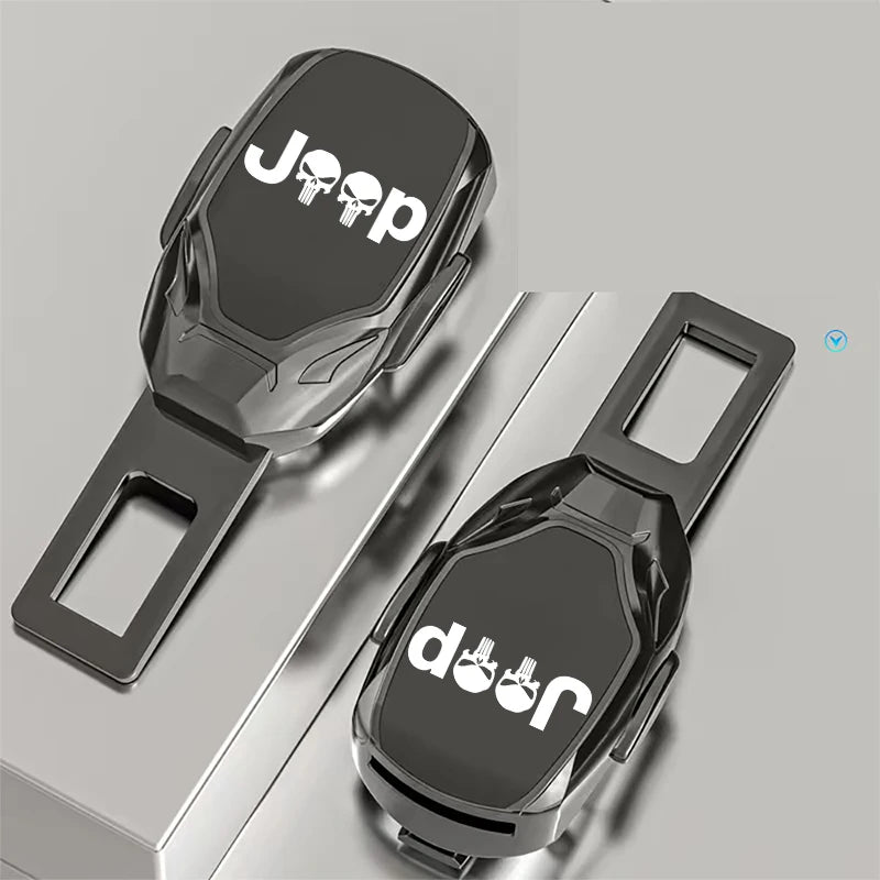 Extensor de Clip para cinturón de seguridad de coche, accesorios de emblema personalizados para Jeep Wrangler JL JK Grand Compas