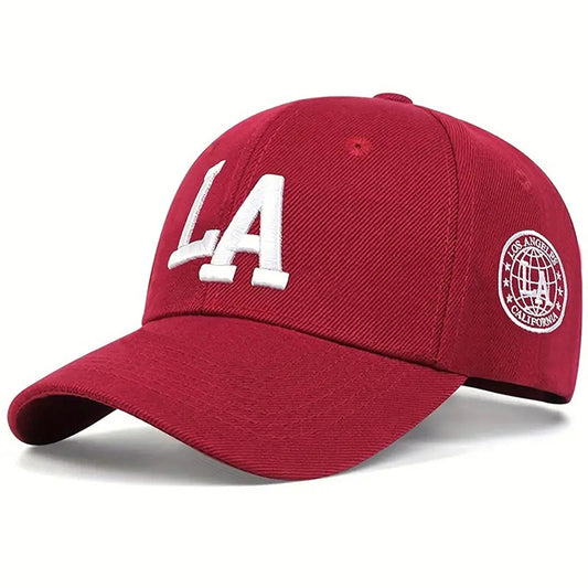 3D Embroidered LA Baseball Hats for Men and Women Outdoor Sunscreen Hard Top Duck Tongue Hats