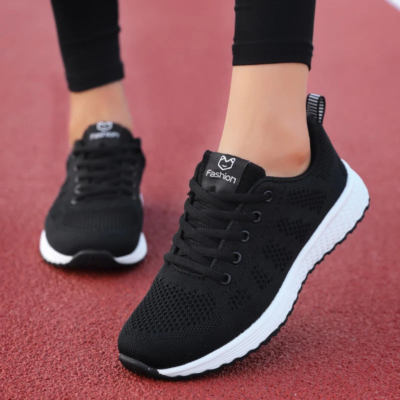 Women Casual Shoes Breathable Walking Mesh Lace Up Platform Shoes for Women Sneakers Women Tennis shoes