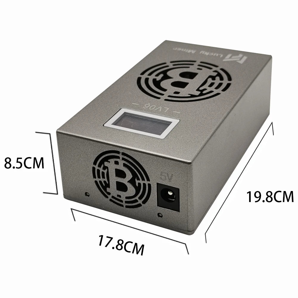 Solo Miner Lucky Miner LV06 SHA-256 500GH/S BM1366 ASIC Lottery Device  BTC BCH BSV Mining Machine Crypto Miner Bitcoin Miner