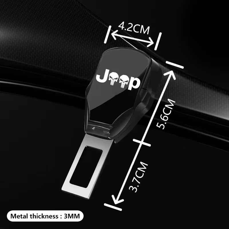 Extensor de Clip para cinturón de seguridad de coche, accesorios de emblema personalizados para Jeep Wrangler JL JK Grand Compas