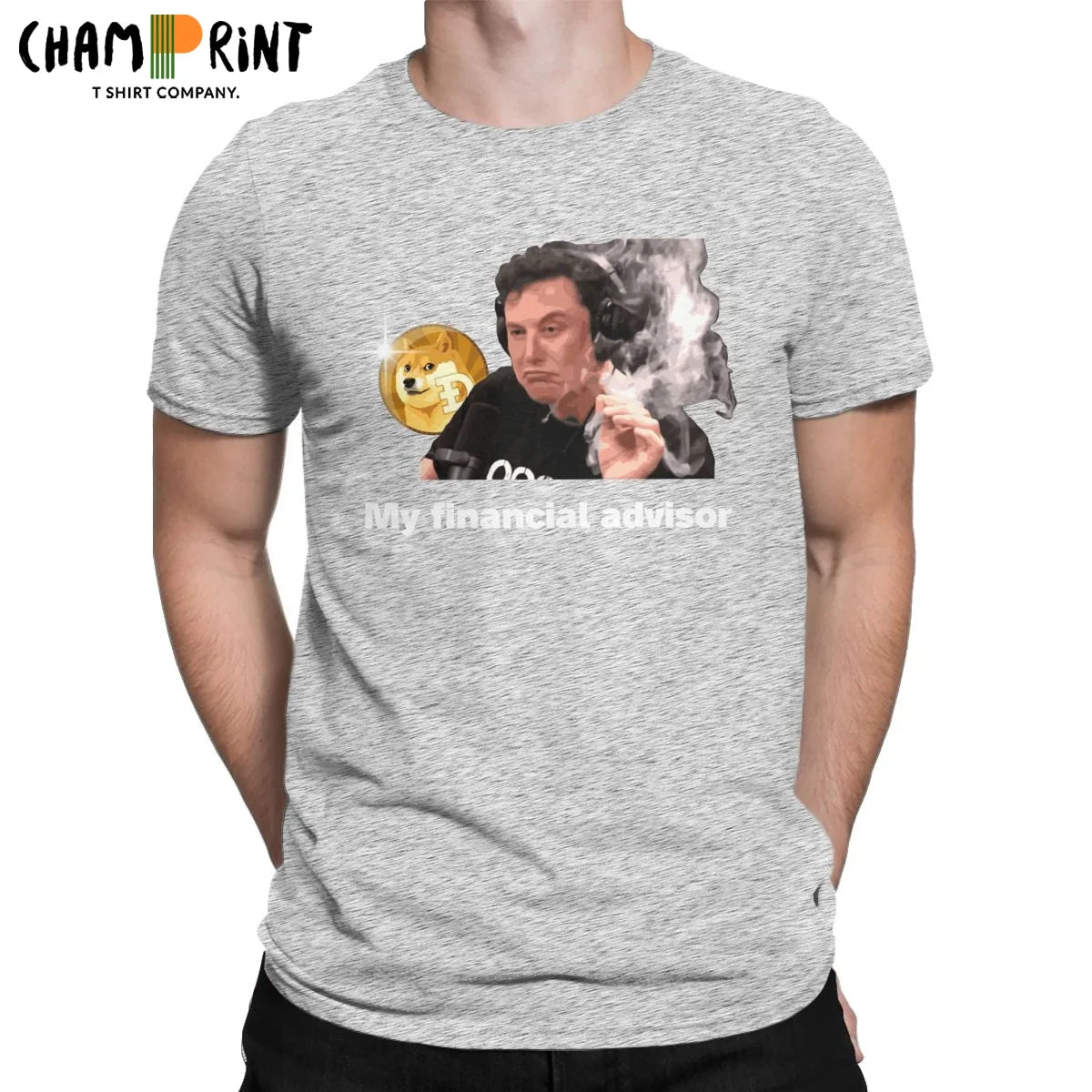 My Financial Advisor Elon Musk Dogecoin T-Shirt Men Wallstreetbets GME WSB T Shirt Stonks Trader Bitcoin Tees Birthday Gift