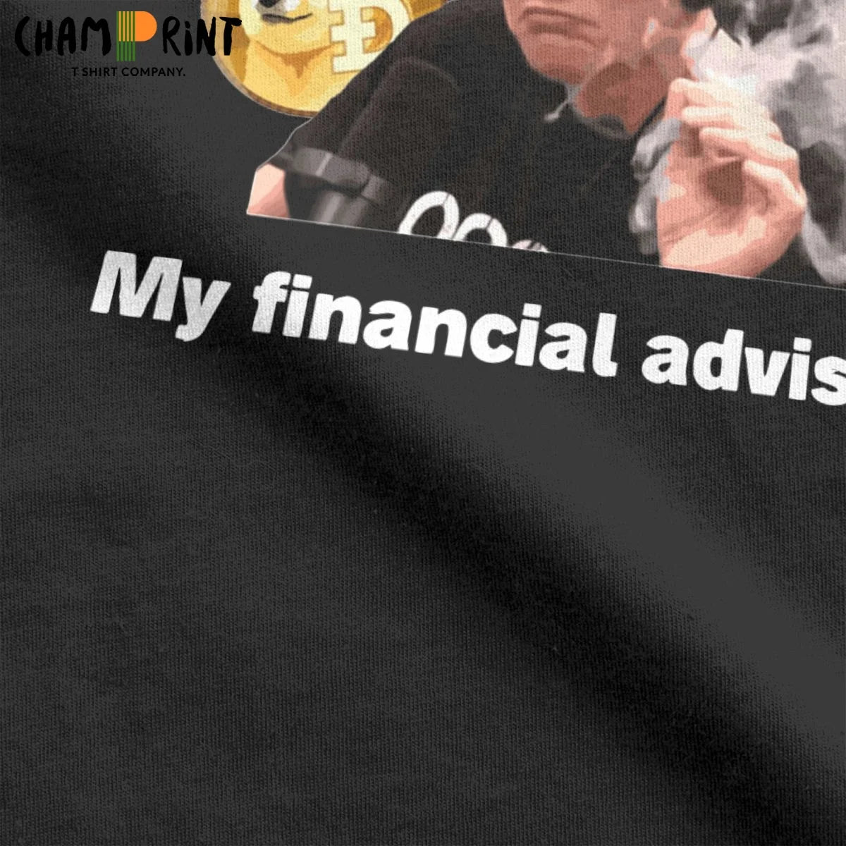 My Financial Advisor Elon Musk Dogecoin T-Shirt Men Wallstreetbets GME WSB T Shirt Stonks Trader Bitcoin Tees Birthday Gift