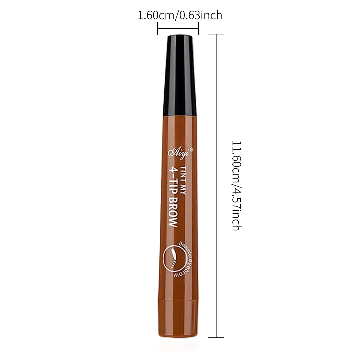 Waterproof eyebrow pencil in five colors, microblading eyebrow pencil with 4 tips, waterproof liquid for natural eyebrow makeup