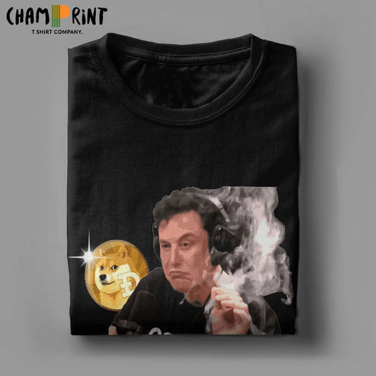 My Financial Advisor Elon Musk Dogecoin T-Shirt Men Wallstreetbets GME WSB T Shirt Stonks Trader Bitcoin Tees Birthday Gift