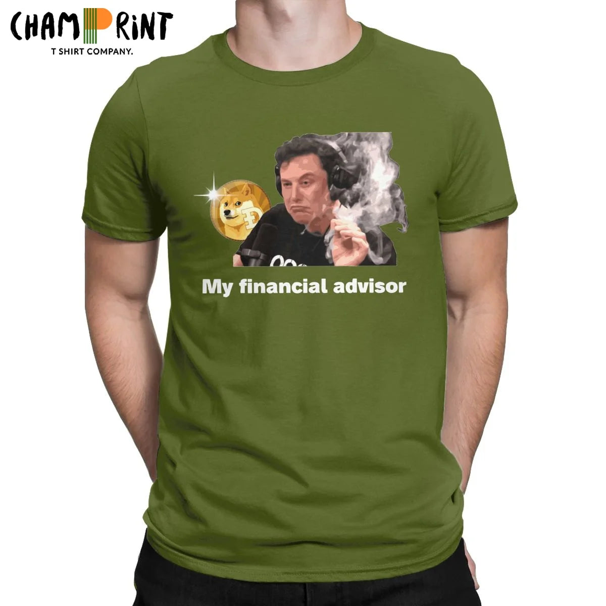 My Financial Advisor Elon Musk Dogecoin T-Shirt Men Wallstreetbets GME WSB T Shirt Stonks Trader Bitcoin Tees Birthday Gift