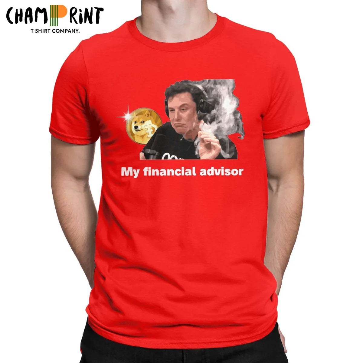 My Financial Advisor Elon Musk Dogecoin T-Shirt Men Wallstreetbets GME WSB T Shirt Stonks Trader Bitcoin Tees Birthday Gift