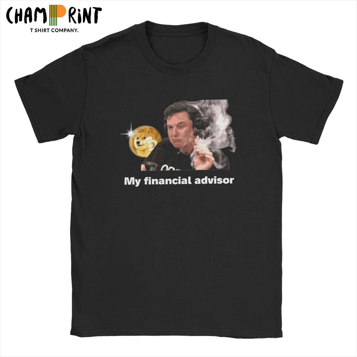 My Financial Advisor Elon Musk Dogecoin T-Shirt Men Wallstreetbets GME WSB T Shirt Stonks Trader Bitcoin Tees Birthday Gift