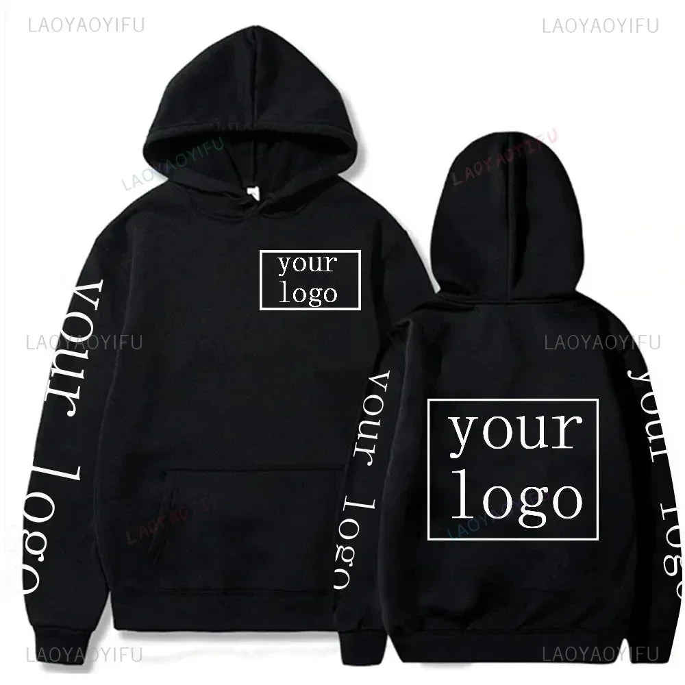 2025 Student Casual Customized Printed Text DIY Hoodie Custom Logo Personalized Hoody Custom Hoodies Text Logo Sweatshirt Tops