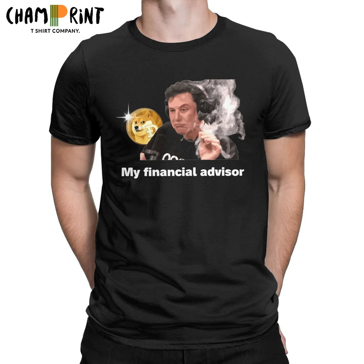 My Financial Advisor Elon Musk Dogecoin T-Shirt Men Wallstreetbets GME WSB T Shirt Stonks Trader Bitcoin Tees Birthday Gift