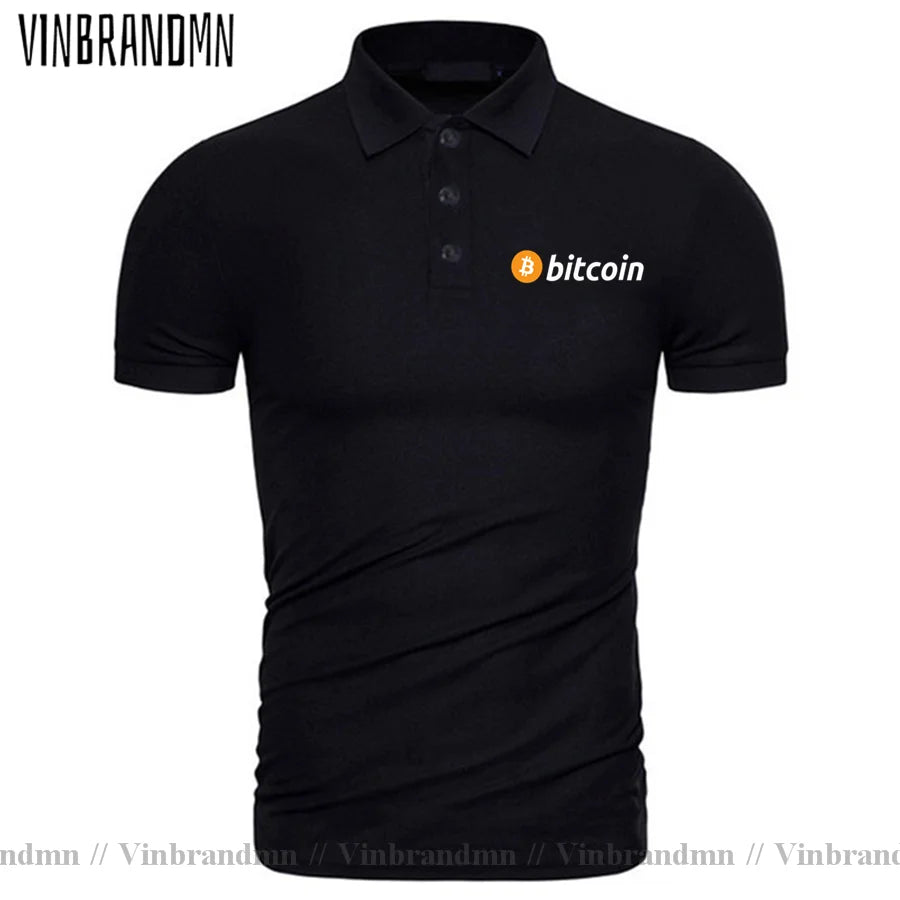 2021 Bitcoin HODL Your Cryptos Cryptocurrency Funny Polo shirt for Men Short Sleeves Clothes New Arrival Tee Shirt 100% Cotton