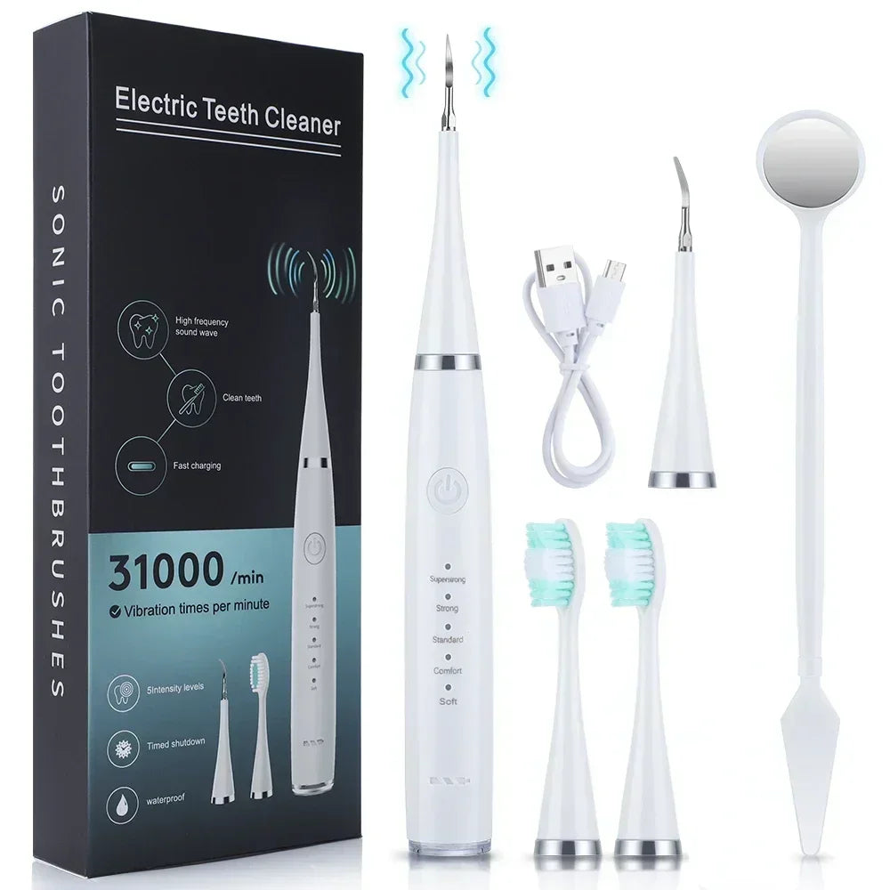 2025 Electric Toothbrush with Sound Wave Cleaning Multifunctional 3-in-1 Teeth Scaling Whitening Care USB Charging Oral Cleaning